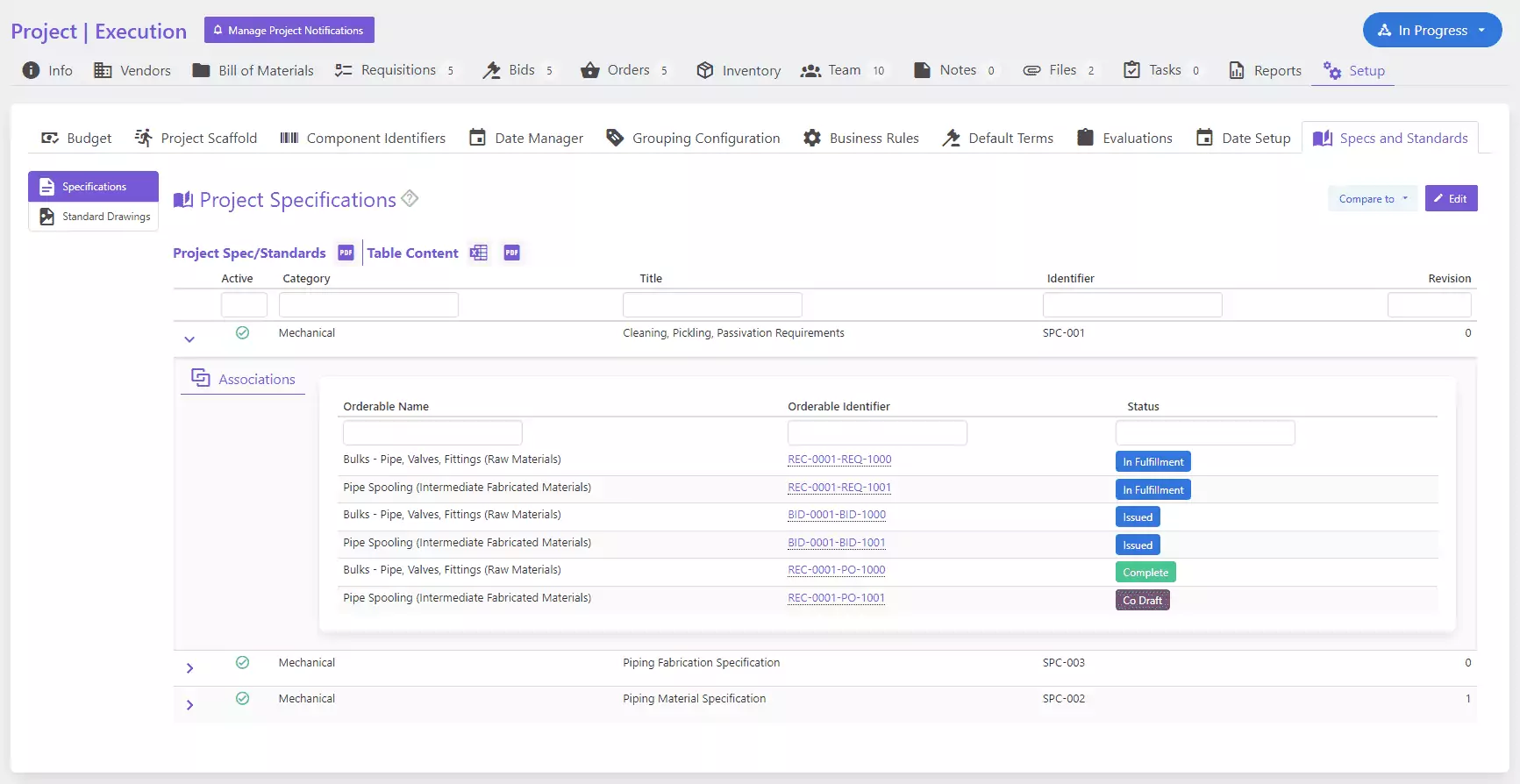 Vendor Document Requirements Management software: project specifications and standard drawings | Current SCM