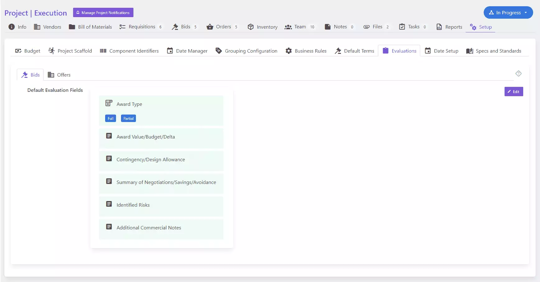 project execution screenshot