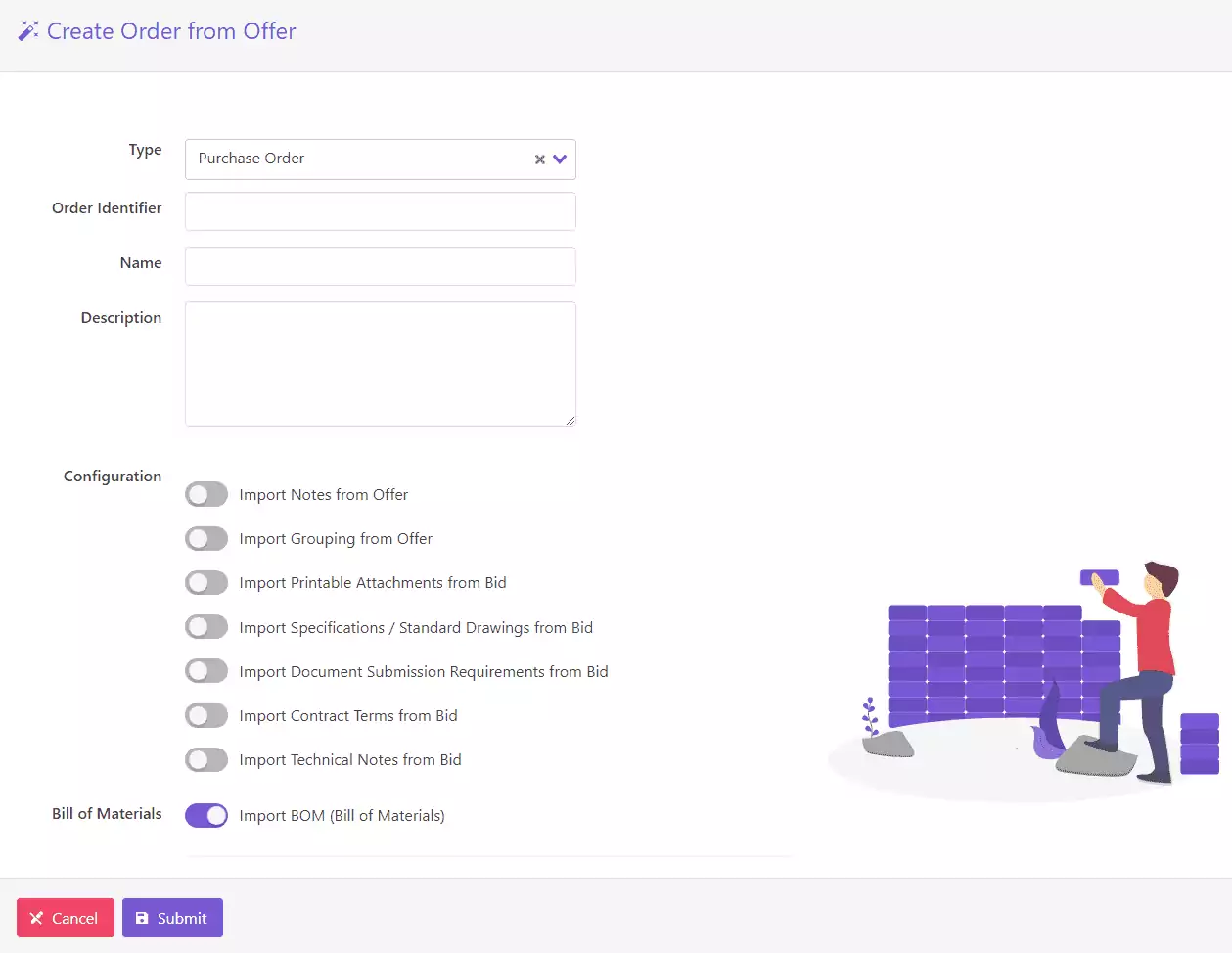 Bid Management Software - Create Bid from Offer | Current SCM